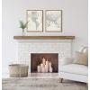 imageKate and Laurel Sylvie Vintage Black and White World Map Framed Linen Canvas Wall Art Set by The Creative Bunch Studio 2 Piece 18x24 Black Retro Map Art for WallNatural