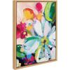 imageKate and Laurel Sylvie Wild Growth Framed Canvas Wall Art Set by Rachel Christopoulos 4 Piece Set Natural Colorful Flower Brushstrokes Art for Wall