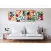 imageKate and Laurel Sylvie Wild Growth Framed Canvas Wall Art Set by Rachel Christopoulos 4 Piece Set Natural Colorful Flower Brushstrokes Art for Wall