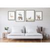 imageKate and Laurel Sylvie Zebra in Tall Grass Flamingo Standing Baby Elephant Walk and Safari Animals Framed Canvas Wall Art Set by Amy Peterson Art Studio 4 Piece Set Gray Simple Animal Art for Wall