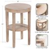 imageKate and Laurel Talcott Modern Round Wood Side Table 16 x 16 x 24 Light Natural Transitional Decorative TwoTier End Table for Use as a Bedroom Nightstand or Living Room Plant Stand Table