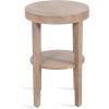 imageKate and Laurel Talcott Modern Round Wood Side Table 16 x 16 x 24 Light Natural Transitional Decorative TwoTier End Table for Use as a Bedroom Nightstand or Living Room Plant Stand Table