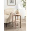 imageKate and Laurel Talcott Modern Round Wood Side Table 16 x 16 x 24 Light Natural Transitional Decorative TwoTier End Table for Use as a Bedroom Nightstand or Living Room Plant Stand Table
