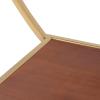 imageKate and Laurel Tancill Modern Wall Shelf 26 x 11 Black Chic TwoTier HalfCircle Shelf for WallWalnut BrownGold