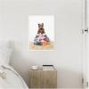 imageKate and Laurel ThreeBearsOnLaundryPileScandiStyle Framed Canvas Wall Art by Amy Peterson 18 x 24 Sylvie White Whimsical Animals Kids Art for Wall Decor Living Room Bedroom