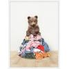 imageKate and Laurel ThreeBearsOnLaundryPileScandiStyle Framed Canvas Wall Art by Amy Peterson 18 x 24 Sylvie White Whimsical Animals Kids Art for Wall Decor Living Room Bedroom