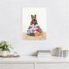 imageKate and Laurel ThreeBearsOnLaundryPileScandiStyle Framed Canvas Wall Art by Amy Peterson 18 x 24 Sylvie White Whimsical Animals Kids Art for Wall Decor Living Room Bedroom