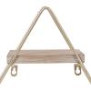 imageKate and Laurel Tilde Small Three Tiered Triangle Floating Metal Wall Shelf Rustic Light Brown and GoldRustic BrownGold