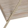imageKate and Laurel Tilde Small Three Tiered Triangle Floating Metal Wall Shelf Rustic Light Brown and GoldRustic BrownGold