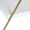 imageKate and Laurel Tilde Small Three Tiered Triangle Floating Metal Wall Shelf Rustic Light Brown and GoldWhiteGold