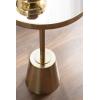 imageKate and Laurel Tira Elegant Round Mirrored Side Table 14 x 14 x 24 Gold Modern Glam Circle End Table for Use as Bedroom Nightstand or Living Room Plant Stand TableGold