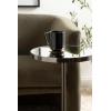 imageKate and Laurel Tira Elegant Round Mirrored Side Table 14 x 14 x 24 Gold Modern Glam Circle End Table for Use as Bedroom Nightstand or Living Room Plant Stand TablePewter