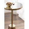 imageKate and Laurel Tira Elegant Round Mirrored Side Table 14 x 14 x 24 Gold Modern Glam Circle End Table for Use as Bedroom Nightstand or Living Room Plant Stand TableGold