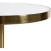 imageKate and Laurel Tira Elegant Round Mirrored Side Table 14 x 14 x 24 Gold Modern Glam Circle End Table for Use as Bedroom Nightstand or Living Room Plant Stand TableGold