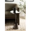 imageKate and Laurel Tira Elegant Round Mirrored Side Table 14 x 14 x 24 Gold Modern Glam Circle End Table for Use as Bedroom Nightstand or Living Room Plant Stand TablePewter