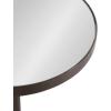 imageKate and Laurel Tira Elegant Round Mirrored Side Table 14 x 14 x 24 Gold Modern Glam Circle End Table for Use as Bedroom Nightstand or Living Room Plant Stand TablePewter