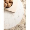 imageKate and Laurel Tira Round Marble Side Table 14 x 14 x 24 White Marble and Light Natural Decorative Pedestal End Table for Use as a Bedroom Nightstand or Living Room Plant Stand TableWhiteDark Brown