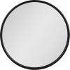 imageKate and Laurel Travis Round Wood Wall Mirror 315quot Diameter Black Modern Wall Dcor Accent