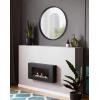 imageKate and Laurel Travis Round Wood Wall Mirror 315quot Diameter Black Modern Wall Dcor Accent