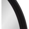 imageKate and Laurel Travis Round Wood Wall Mirror 315quot Diameter Black Modern Wall Dcor Accent