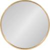imageKate and Laurel Travis Round Wood Wall Mirror 315quot Diameter Gold Modern Glam Wall Dcor AccentGold