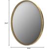 imageKate and Laurel Travis Round Wood Wall Mirror 315quot Diameter Gold Modern Glam Wall Dcor AccentGold
