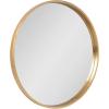 imageKate and Laurel Travis Round Wood Wall Mirror 315quot Diameter Gold Modern Glam Wall Dcor AccentGold