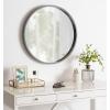imageKate and Laurel Travis Round Wood Wall Mirror 315quot Diameter Gold Modern Glam Wall Dcor AccentGrey