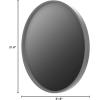 imageKate and Laurel Travis Round Wood Wall Mirror 315quot Diameter Gold Modern Glam Wall Dcor AccentGrey