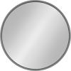 imageKate and Laurel Travis Round Wood Wall Mirror 315quot Diameter Gold Modern Glam Wall Dcor AccentGrey