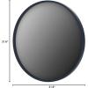 imageKate and Laurel Travis Round Wood Wall Mirror 315quot Diameter Gold Modern Glam Wall Dcor AccentNavy Blue
