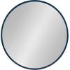 imageKate and Laurel Travis Round Wood Wall Mirror 315quot Diameter Gold Modern Glam Wall Dcor AccentNavy Blue