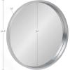 imageKate and Laurel Travis Round Wood Wall Mirror 315quot Diameter Gold Modern Glam Wall Dcor AccentSilver