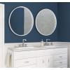 imageKate and Laurel Travis Round Wood Wall Mirror 315quot Diameter Gold Modern Glam Wall Dcor AccentWhite