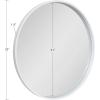 imageKate and Laurel Travis Round Wood Wall Mirror 315quot Diameter Gold Modern Glam Wall Dcor AccentWhite