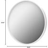 imageKate and Laurel Travis Round Wood Wall Mirror 315quot Diameter Gold Modern Glam Wall Dcor AccentWhite