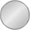 imageKate and Laurel Travis Round Wood Wall Mirror 315quot Diameter Silver Chic Glam Wall Dcor Accent
