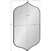 imageKate and Laurel Tyla Modern Wall Mirror 20 x 32 Gold Decorative Vibrant Glam Peaked MirrorBlack