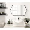 imageKate and Laurel Tyla Modern Wall Mirror 20 x 32 Gold Decorative Vibrant Glam Peaked MirrorBlack
