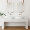 imageKate and Laurel Tyla Modern Wall Mirror 20 x 32 Gold Decorative Vibrant Glam Peaked MirrorGold