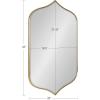 imageKate and Laurel Tyla Modern Wall Mirror 20 x 32 Gold Decorative Vibrant Glam Peaked MirrorGold
