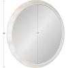 imageKate and Laurel Uldrich Modern Round Wall Mirror 24 inch Diameter White Decorative Round Mirror for WallWhite