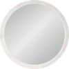 imageKate and Laurel Uldrich Modern Round Wall Mirror 24 inch Diameter White Decorative Round Mirror for WallWhite