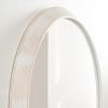 imageKate and Laurel Uldrich Modern Round Wall Mirror 24 inch Diameter White Decorative Round Mirror for WallWhite