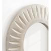imageKate and Laurel Usra Round Carved Wood Mirror 26 Inch Diameter Whitewash Light Wooden Circle Mirror with Carved Indentation and Sunburst Wall Mirror Look