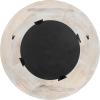 imageKate and Laurel Usra Round Carved Wood Mirror 26 Inch Diameter Whitewash Light Wooden Circle Mirror with Carved Indentation and Sunburst Wall Mirror Look