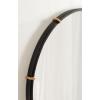 imageKate and Laurel Venturi Modern Round Metal Wall Mirror 27 Inch Diameter Black and Gold Minimal Circle Bathroom Mirror with Gold Accenting for Use as Entryway or Living Room Decor