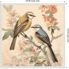 imageKate and Laurel Vintage Style Birds and Botanicals Framed Canvas Wall Art by The Creative Bunch Studio 22 x 22 Sylvie Beaded White Traditional Animals Nature Flowers Art for Wall Decor LivingBeaded White