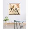 imageKate and Laurel Vintage Style Birds and Botanicals Framed Canvas Wall Art by The Creative Bunch Studio 22 x 22 Sylvie Beaded White Traditional Animals Nature Flowers Art for Wall Decor LivingBeaded Gold
