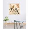 imageKate and Laurel Vintage Style Birds and Botanicals Framed Canvas Wall Art by The Creative Bunch Studio 22 x 22 Sylvie Beaded White Traditional Animals Nature Flowers Art for Wall Decor LivingBeaded White